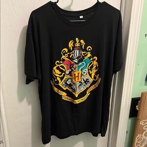 Black and Yellow Hogwarts Crest Short Sleeve Tee